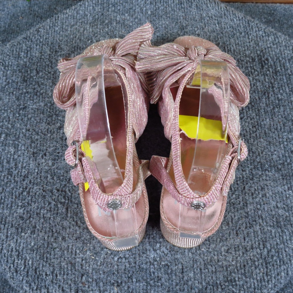 Madden NYC Girls Bow Ankle Strap Dress Sandals Size 4 Special Occasion Pink - Picture 5 of 8